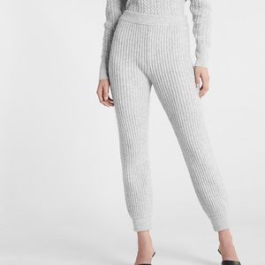 NWOT Express Super High Waisted Cable Knit Joggers
